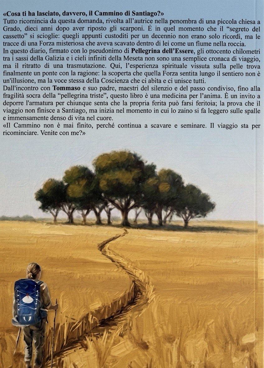 Retro copertina Pellegrina dell'Essere